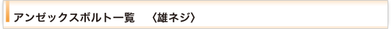 アンゼックスボルト雄ネジ