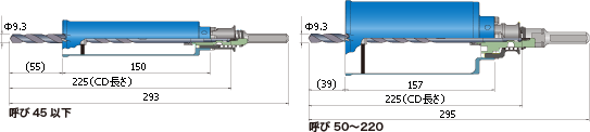 ガルバウッドコア：寸法図