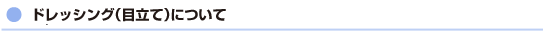 ドレッシング(目立て)について