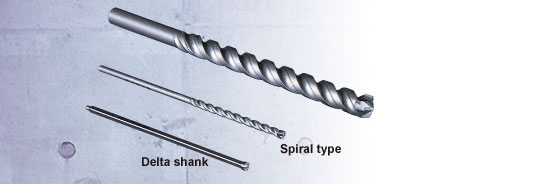 Deltagon straight shank percussion bits