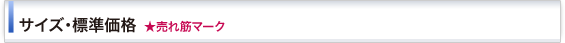 サイズ・標準価格